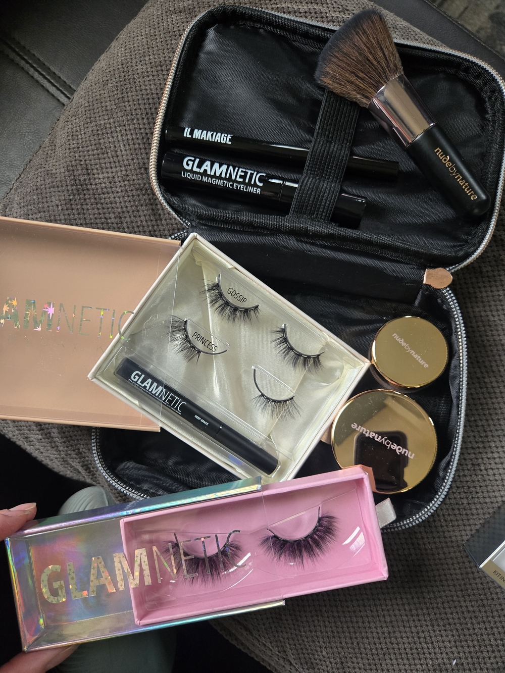 ⭐️GLAMNETIC Magnetic Lashes Set & Nude By Nature Set + 2 Nail Sets⭐️
